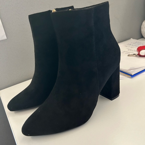 Black Suede Booties - Picture 2 of 5